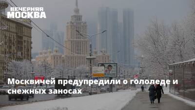 Москвичей предупредили о гололеде и снежных заносах - vm.ru - Москва - Москва