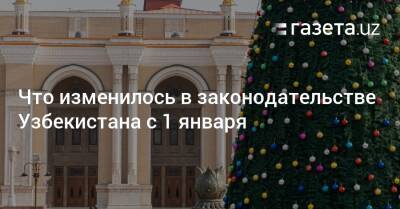 Что изменилось в законодательстве Узбекистана с 1 января - gazeta.uz - Россия - Узбекистан - Ташкент