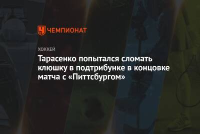 Владимир Тарасенко - Луис Блюз - Тарасенко попытался сломать клюшку в подтрибунке в концовке матча с «Питтсбургом» - championat.com - США