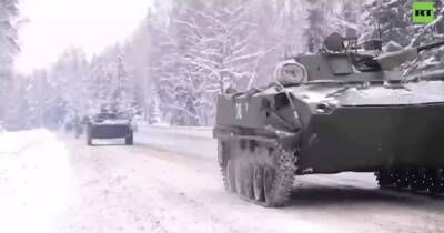 БМД-3 и командно-штабные машины: Россия перебрасывает бронетехнику в Казахстан (видео) - focus.ua - Россия - Украина - Армения - Казахстан - Белоруссия - Таджикистан - Азербайджан