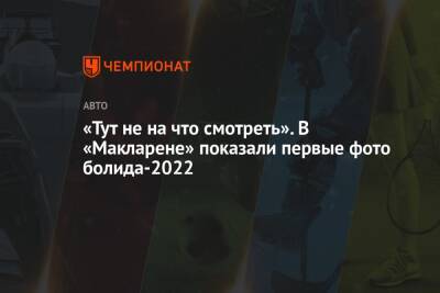 Льюис Хэмилтон - Максим Ферстаппен - «Тут не на что смотреть». В «Макларене» показали первые фото болида-2022 - championat.com - Эмираты - Абу-Даби