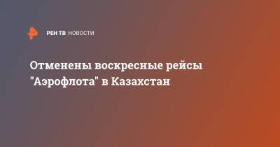 Отменены воскресные рейсы "Аэрофлота" в Казахстан - ren.tv - Москва - Казахстан - Алма-Ата - Костанай