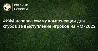 ФИФА назвала сумму компенсации для клубов за выступление игроков на ЧМ-2022 - bombardir.ru - Катар