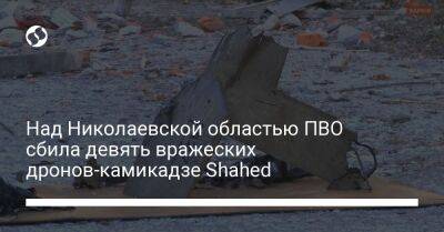 Над Николаевской областью ПВО сбила девять вражеских дронов-камикадзе Shahed - liga.net - Украина - Николаевская обл.