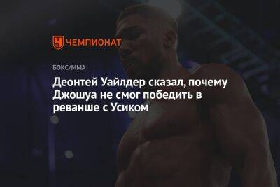 Александр Усик - Энтони Джошуа - Фьюри Тайсон - Деонтей Уайлдер сказал, почему Джошуа не смог победить в реванше с Усиком - championat.com - Англия - Саудовская Аравия