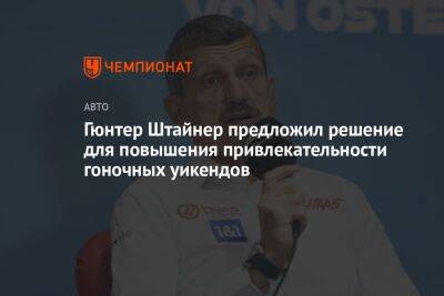 Гюнтер Штайнер - Гюнтер Штайнер предложил решение для повышения привлекательности гоночных уикендов - championat.com - Япония