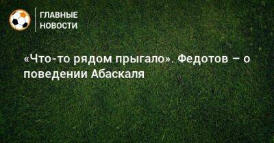 Владимир Федотов - Гильермо Абаскаль - «Что-то рядом прыгало». Федотов – о поведении Абаскаля - bombardir.ru