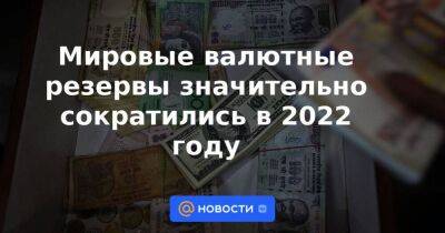 Мировые валютные резервы значительно сократились в 2022 году - smartmoney.one - Россия - США - Япония - Индия - Чехия - Пакистан