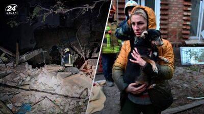 Россияне обстреляли двухэтажный дом в Николаеве: из-под завалов спасли собаку - 24tv.ua - Россия - Украина - район Николаева