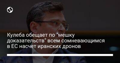 Дмитрий Кулеба - Кулеба обещает по "мешку доказательств" всем сомневающимся в ЕС насчет иранских дронов - liga.net - Россия - Украина - Иран