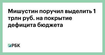 Михаил Мишустин - Мишустин поручил выделить 1 трлн руб. на покрытие дефицита бюджета - smartmoney.one