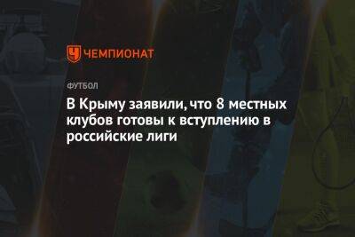 В Крыму заявили, что 8 местных клубов готовы к вступлению в российские лиги - championat.com - Россия - Крым
