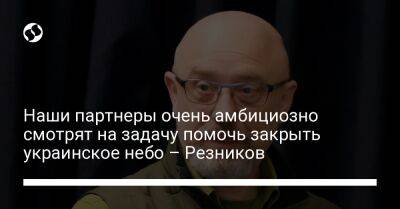 Алексей Резников - Наши партнеры очень амбициозно смотрят на задачу помочь закрыть украинское небо – Резников - liga.net - Украина - Германия
