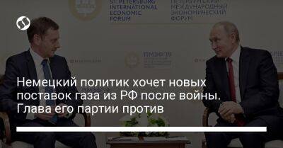 Немецкий политик хочет новых поставок газа из РФ после войны. Глава его партии против - liga.net - Россия - Китай - США - Украина - Германия - Япония - Берлин - Индия - Катар