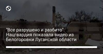 "Все разрушено и разбито". Нацгвардия показала видео из Белогоровки Луганской области - liga.net - Россия - Украина - Луганская обл.