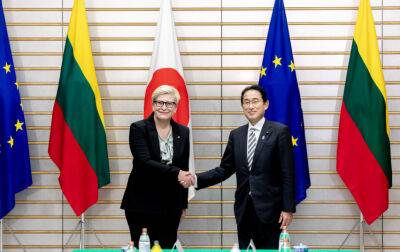 Фумио Кисид - Ингрида Шимоните - Премьер-министры Литвы и Японии закрепили стратегическое партнерство обеих стран - obzor.lt - Россия - Украина - Япония - Литва