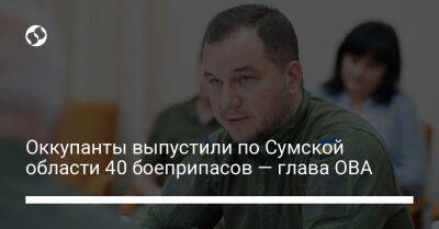 Дмитрий Живицкий - Оккупанты выпустили по Сумской области 40 боеприпасов — глава ОВА - liga.net - Украина - Сумская обл.