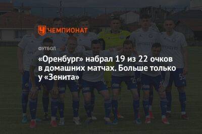 «Оренбург» набрал 19 из 22 очков в домашних матчах. Больше только у «Зенита» - championat.com - Оренбург