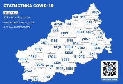 Карта коронавируса в Тверской области к 30 октября 2022 года - afanasy.biz - Тверь - Тверская обл.