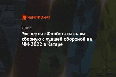 Эксперты «Фонбет» назвали сборную с худшей обороной на ЧМ-2022 в Катаре - championat.com - Италия - Австралия - Германия - Япония - Мексика - Бразилия - Польша - Испания - Канада - Саудовская Аравия - Тунис - Аргентина - Катар - Коста Рика