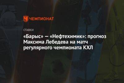 Максим Лебедев - «Барыс» — «Нефтехимик»: прогноз Максима Лебедева на матч регулярного чемпионата КХЛ - championat.com - Казахстан - Челябинск - Астана - Магнитогорск