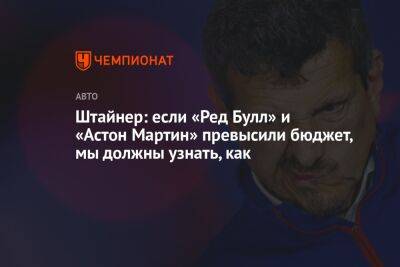 Гюнтер Штайнер - Штайнер: если «Ред Булл» и «Астон Мартин» превысили бюджет, мы должны узнать, как - championat.com
