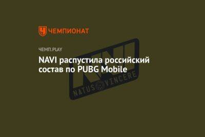 NAVI распустила российский состав по PUBG Mobile - championat.com - Украина