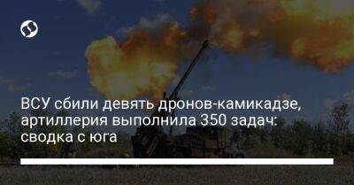 ВСУ сбили девять дронов-камикадзе, артиллерия выполнила 350 задач: сводка с юга - liga.net - Россия - США - Украина - район Бериславский - Баштанск