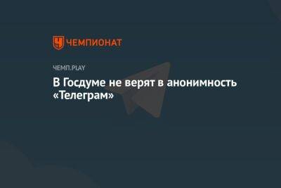 Павел Дуров - Александр Хинштейн - В Госдуме не верят в анонимность «Телеграм» - championat.com