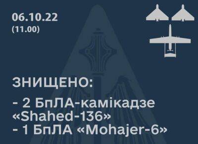 ЗСУ збили дрони-камікадзе та безпілотник на Миколаївщині - lenta.ua - Украина - Росія