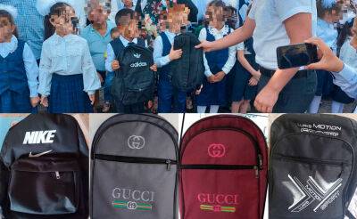 Почти четыре тысячи первоклассников получили контрафактные рюкзаки Gucci, Fila и Nike в качестве подарка президента - podrobno.uz - Узбекистан - Ташкент