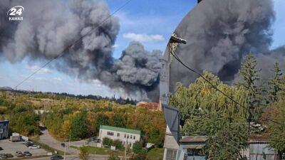В оккупированный Донецк также пришел "хлопок": в небе большое облако черного дыма - 24tv.ua - Донецк