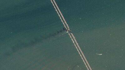 Появились спутниковые снимки поврежденного Крымского моста - pravda.com.ua - Twitter