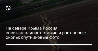 На севере Крыма Россия восстанавливает старые и роет новые окопы: спутниковые фото - liga.net - Россия - Украина - Крым - Севастополь - Херсонская обл. - Twitter