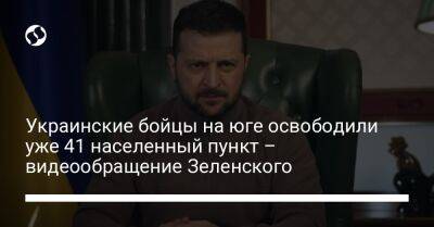 Владимир Зеленский - Украинские бойцы на юге освободили уже 41 населенный пункт – видеообращение Зеленского - liga.net - Украина