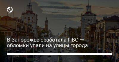 Анатолий Куртев - В Запорожье сработала ПВО — обломки упали на улицы города - liga.net - Украина - Запорожье