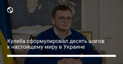 Дмитрий Кулеба - Кулеба сформулировал десять шагов к настоящему миру в Украине - liga.net - Россия - Украина - Херсон