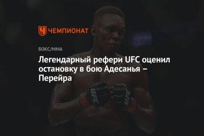 Исраэлем Адесаньей - Алексей Перейрой - Легендарный рефери UFC оценил остановку в бою Адесанья — Перейра - championat.com - США - Бразилия - Нью-Йорк - Новая Зеландия