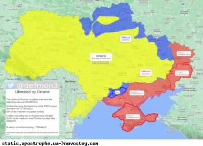 ЗСУ звільнили понад 50% територій, захоплених Росією з 24 лютого: карта - ukrpost.biz - ДНР - ЛНР - Росія