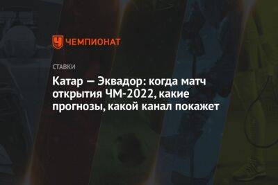 Катар — Эквадор: когда матч открытия ЧМ-2022, какие прогнозы, какой канал покажет - championat.com - Россия - Украина - Гана - Эквадор - Катар - Сенегал