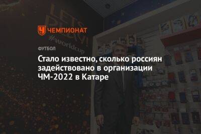 Алексей Сорокин - Стало известно, сколько россиян задействовано в организации ЧМ-2022 в Катаре - championat.com - Россия - Англия - Австралия - Испания - Голландия - Эквадор - Греция - Катар - Сенегал