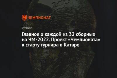 Главное о каждой из 32 сборных на ЧМ-2022. Проект «Чемпионата» к старту турнира в Катаре - championat.com - Катар