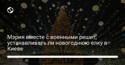Анна Старостенко - Мэрия вместе с военными решит, устанавливать ли новогоднюю елку в Киеве - liga.net - Украина - Киев