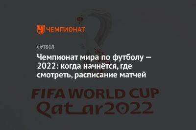 Чемпионат мира по футболу — 2022: когда начнётся, где смотреть, расписание матчей - championat.com - США - Англия - Иран - Саудовская Аравия - Дания - Голландия - Эквадор - Тунис - Аргентина - Катар - Сенегал