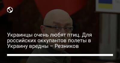 Алексей Резников - Украинцы очень любят птиц. Для российских оккупантов полеты в Украину вредны – Резников - liga.net - Россия - Украина