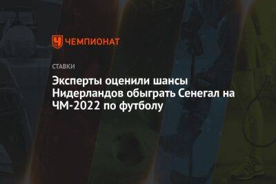 Эксперты оценили шансы Нидерландов обыграть Сенегал на ЧМ-2022 по футболу - championat.com - Сочи - Саудовская Аравия - Голландия - Эквадор - Аргентина - Катар - Сенегал