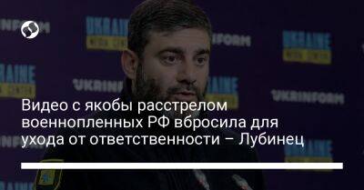 Дмитрий Лубинец - Видео с якобы расстрелом военнопленных РФ вбросила для ухода от ответственности – Лубинец - liga.net - Россия - Украина - Луганская обл.