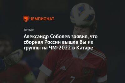 Александр Соболев - Александр Соболев заявил, что сборная России вышла бы из группы на ЧМ-2022 в Катаре - championat.com - Москва - Россия - Польша - Швеция - Чехия - Эквадор - Катар