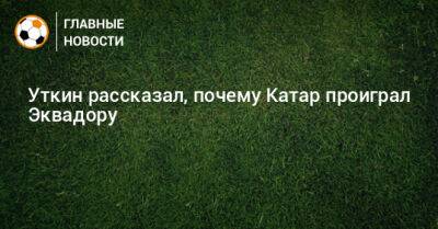 Василий Уткин - Уткин рассказал, почему Катар проиграл Эквадору - bombardir.ru - Эквадор - Катар