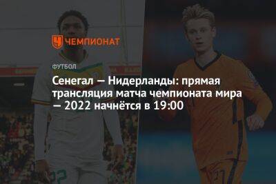 Сенегал — Нидерланды: прямая трансляция матча чемпионата мира — 2022 начнётся в 19:00 - championat.com - США - Англия - Иран - Голландия - Катар - Сенегал